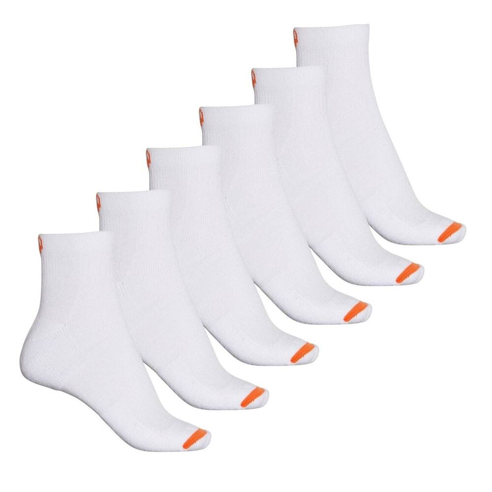 Merrell Women’s Cushioned Cotton Quarter Socks 6 Pairs White Shoe Size 5-9 NEW